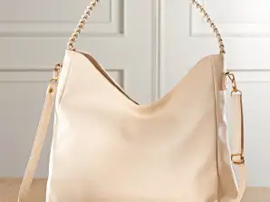 Creme de Bolsa Feminina com Alça de Ombro Stock Restante