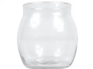 Tealight holder glass transparent 10 cm