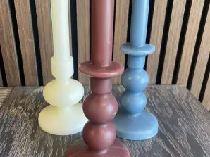 Candle candlestick 23 cm approx. 8 burning hours 3 colors
