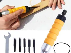 Parfait pour les amateurs de bricolage : ciseau à bois Mastercrafter avec 5 têtes supplémentaires.