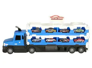 TIR Camion de remorcare transportor vehicul pliabil XXL 10 autoturisme albastru