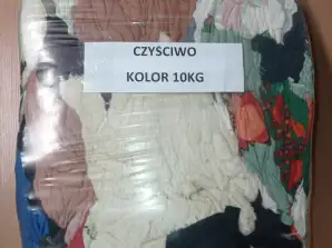 Makineler ve Atölyeler için Renkli Pamuklu Temizlik Bezi 10 kg