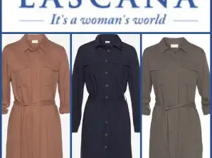 020143 Hemdkleider für Frauen von Lascana. Farbe: marineblau, khaki, cappuccino