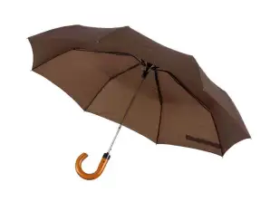 Automatic men's pocket umbrella LORD in dark brown elegance & functionality