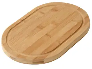 Round Bamboo Cutting Board BAMBOO ROUND Robust Cooking Board Brown