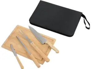 Carving set BEST BBQ brown silver elegant and precise for grill masters