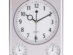 SATURN прямоугольные настенные часы современный серебристый элегантный дизайн 40 см