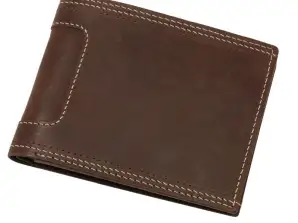 WILD STYLE I Portefeuille en cuir véritable marron rustique et élégant pour hommes et femmes