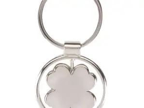 Rotating clover keychain lucky charm keyring