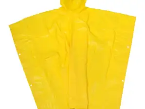 NUNCA WET Poncho de chuva ultra impermeável em amarelo seguro & visível