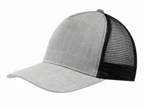 Casquette élégante à 5 panneaux CASUAL FIT gris noir design pour femmes et hommes confortable et moderne