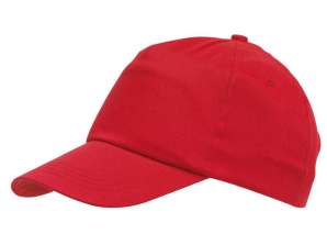 FAVOURITE Cappellino rosso a 5 pannelli sportivo e moderno