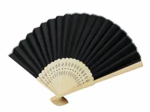 Ventilateur pliable BAMBOO COOL en noir – élégant et respectueux de l’environnement