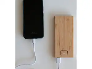 Sustainable Powerbank BAMBOO ENERGY Brown Environmentally friendly portable battery