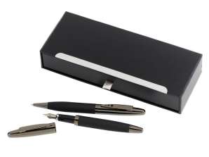 BLACK ELEGANCE writing set: Stylish stationery in deep black