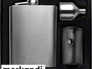 Brittany Stainless Steel Hip Flask Set in Silver – Elegant Drinking Accessories