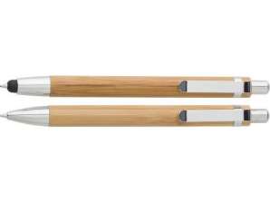 Коричневый набор шариковых ручек Darlene из бамбуковых ручек премиум-класса для стильного и экологичного