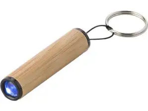 Mini Bamboo Flashlight with Keychain Ilse Braun Sustainable Lighting for on the Go