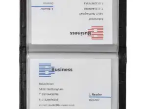 Portofel din piele artificială neagră pentru carduri de credit Bethany, elegant, durabil, compact și