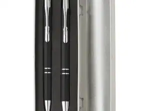 Элегантный набор алюминиевых ручек Zahir — высококачественный набор в черном цвете для стильного письма