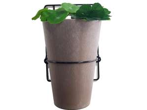 Artstone Black Metal Wall Hangers with Plant Pot - Robust and Stylish Storage Solutions