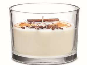 Candela profumata in vasetto di vetro 300 g CITRUS White: Atmosfera fresca e tonificante con questa fragranza