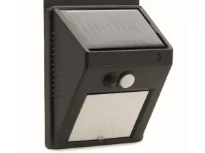 Luz de seguridad LED solar MOTI con sensor de movimiento negro