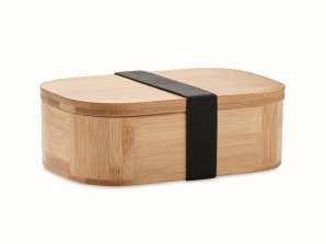 LADEN Bamboe Lunchbox 650ml Houtafwerking Eco-vriendelijk Stijlvolle en duurzame voedselcontainer