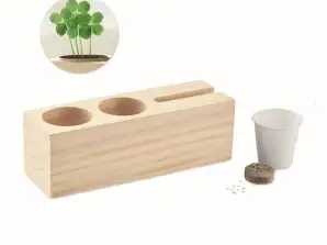 THILA Organisateur en bois avec kit de plantation intégré naturel et pratique