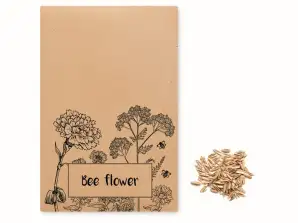 SEEDLOPEBEE Flower Mix pro včely v béžové barvě – květinová nádhera do zahrady