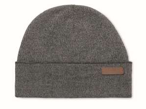 TUZO double layer acrylic beanie in black – warm and robust winter hat