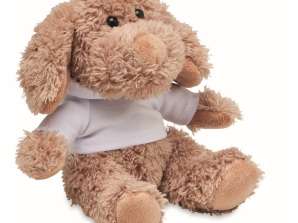 Plush dog DOGGY in white with trendy hoody - cuddle friend for all ages