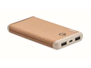 Leistungsstarke Powerbank mit Ladestation RALIA – Tragbares Ladegerät in Beige