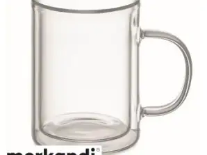 Coffee Mug Glass 225 ml SUBLIMGLOSS Transparent High Quality Glass Mug Customizable Dishwasher Safe