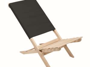 MARINERO Folding Beach Chair in Black – Comfort & Style on the Beach