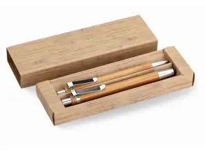 BAMBOOSET Bamboo Stationery: Natural Wood Design