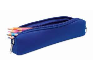 Blue colored pencil case IRIS Practical storage for pens and writing utensils