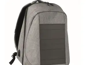 Solar Backpack TOKYO SOLAR Black Stylish Eco-Friendly Backpack with Solar Panel