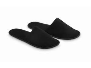 Hotel Slippers in Case 'FLIP FLAP' – Black Stylish & Practical for Travel and Home