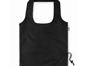 Innowacyjna składana torba na ramię RPET FOLDPET w kolorze czarnym