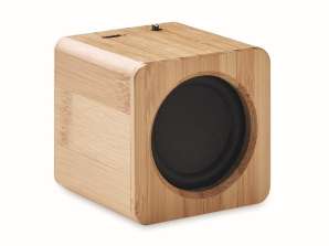 Drewniany głośnik bezprzewodowy AUDIO Bezprzewodowy głośnik Bluetooth Natural Wood Design 2x5W