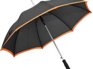 Parapluie automatique en tissu pongé orange vif