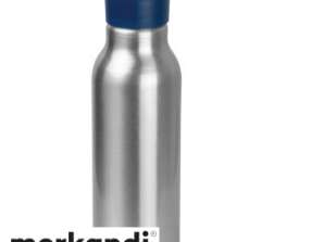 Trinkflasche aus Metall  600 ml   Blau   Doppelwandige Isolierflasche   Robust und Stilvoll