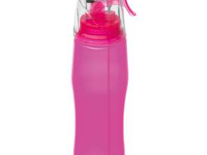 Inovatyvus sportinis vandens buteliukas su purškiamu 500ml rožiniu