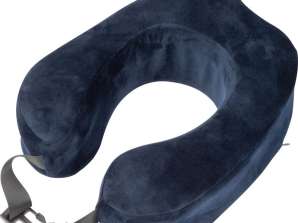 Atminties putų kaklo pagalvė tamsiai mėlynos spalvos ergonomiška kelionių pagalba