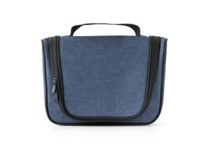 Trousse de toilette MILLI en tissu 600D en bleu durable et élégant 100 caractères