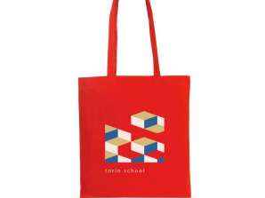 WHARF Red Cotton Tote Bag 100 g/m² Lightweight & Stylish