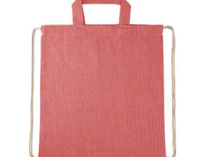 RISSANI sac de sport en coton recyclé 140 g/m² rouge durable et pratique