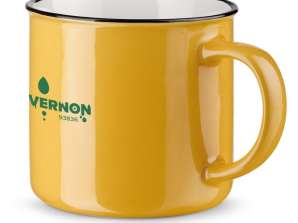 Tasse en céramique VERNON – 340 ml jaune vif pour le plaisir du café