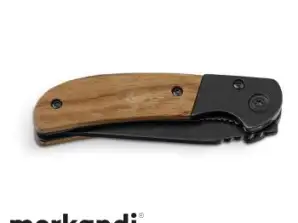 SPLIT Vysoce kvalitní zavírací nůž z nerezové oceli s rukojetí z přírodního dřeva